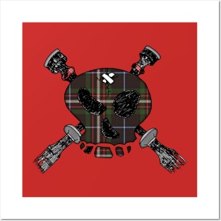 Skull & Cross-Drones Tartan Posters and Art